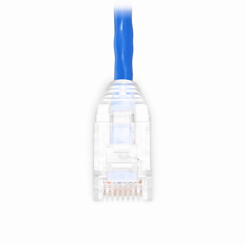 SFPS 1ft (0.3m) Cat6 28AWG Snagless Unshielded (U/UTP) PVC CM Small Diameter High-Flex Ethernet Network Patch Cable, Blue