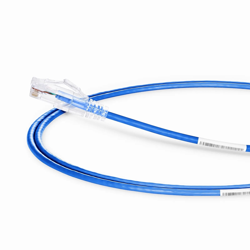 SFPS 3ft (0.9m) Cat6 28AWG Snagless Unshielded (U/UTP) PVC CM Small Diameter High-Flex Ethernet Network Patch Cable, Blue