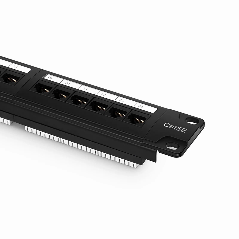 SFPS Cat5e 110-Style Patch Panel, 24-Port, 1RU, Cable Management Bar Included
