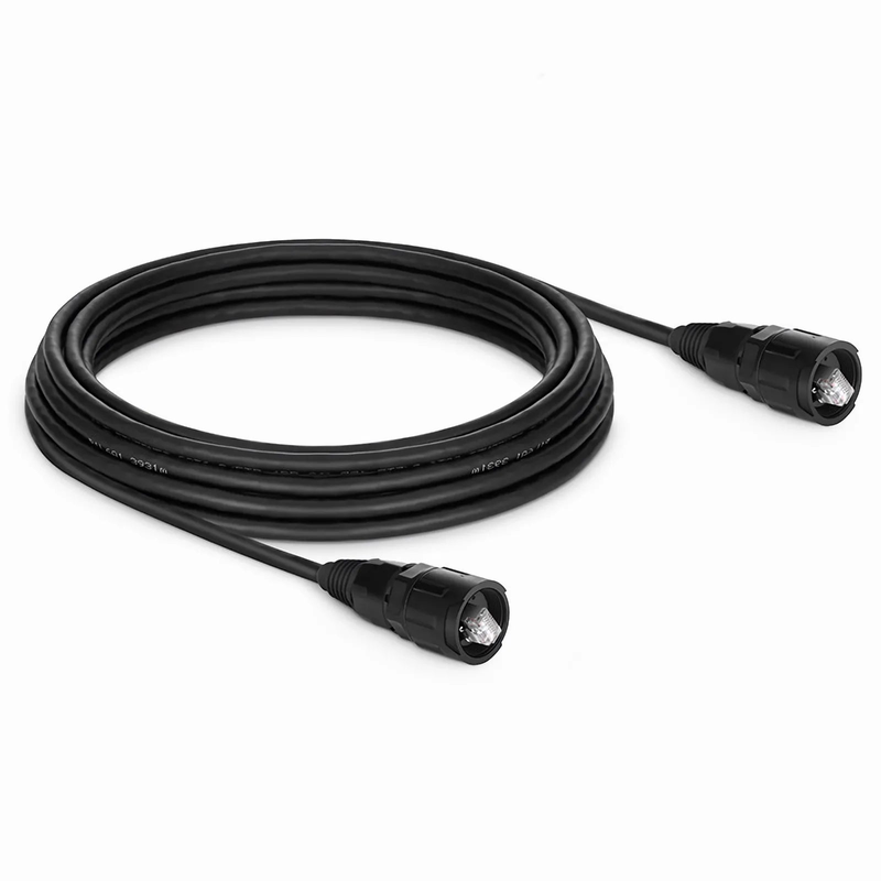 SFPS 16ft (5m) Industrial Cat6 Non-booted Shielded (SFTP) PVC IP65 Ethernet Network Patch Cable, Black