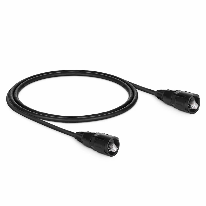 SFPS 3.3ft (1m) Industrial Cat6 Non-booted Shielded (SFTP) PVC IP65 Ethernet Network Patch Cable, Black