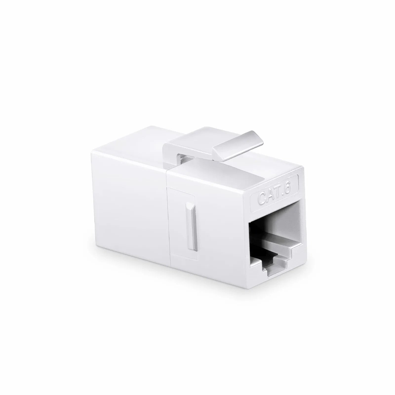 SFPS Cat6 Keystone RJ45 Coupler, Unshielded, Female to Female Insert Inline Coupler - White (12pcs/Pack)