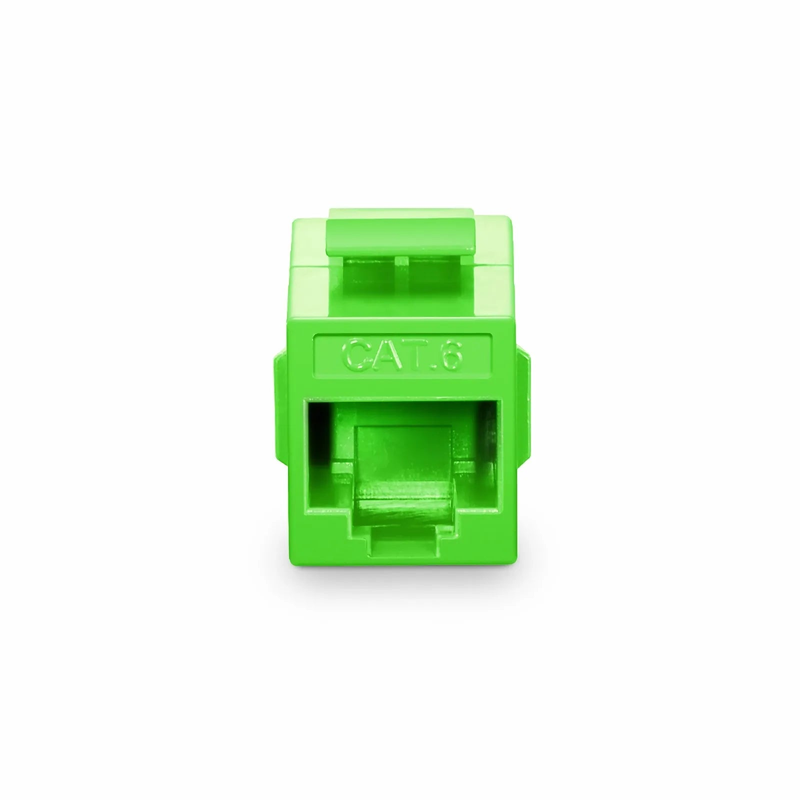 SFPS Cat6 Keystone RJ45 Coupler, Unshielded, Female to Female Insert Inline Coupler - Green (12pcs/pack)