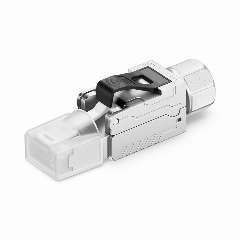 SFPS Cat8 RJ45 Tool-Free Modular Plugs, Shielded Network Connectors for 22~24AWG Twisted Pair Solid or Stranded Cable (10/Pack)