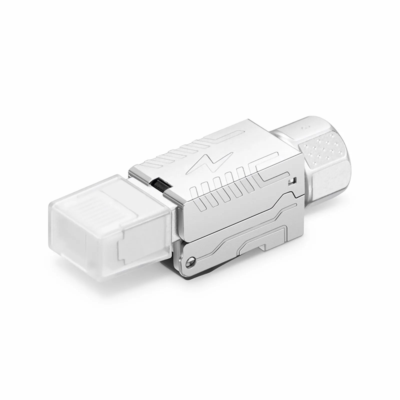 SFPS Cat8 RJ45 Tool-Free Modular Plugs, Shielded Network Connectors for 22~24AWG Twisted Pair Solid or Stranded Cable (10/Pack)