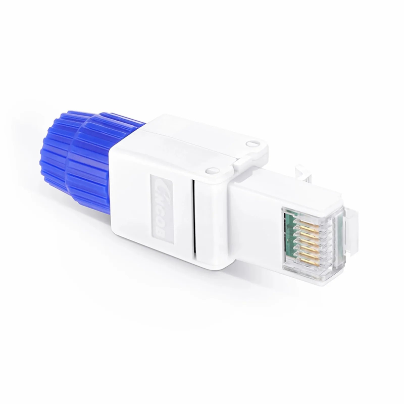 SFPS Cat5e/Cat6/Cat6a RJ45 Tool-Free Modular Plugs, Unshielded Network Connectors for 23~26AWG Twisted Pair Solid or Stranded Cable (10/Pack)