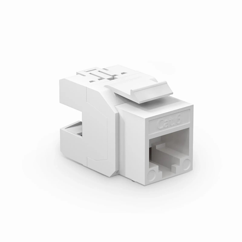 SFPS Cat6 RJ45 (8P8C) Unshielded Punch Down Keystone Jack Module, White (10 pcs/Pack)