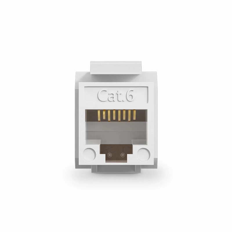 SFPS Cat6 RJ45 (8P8C) Unshielded Punch Down Keystone Jack Module, White (10 pcs/Pack)