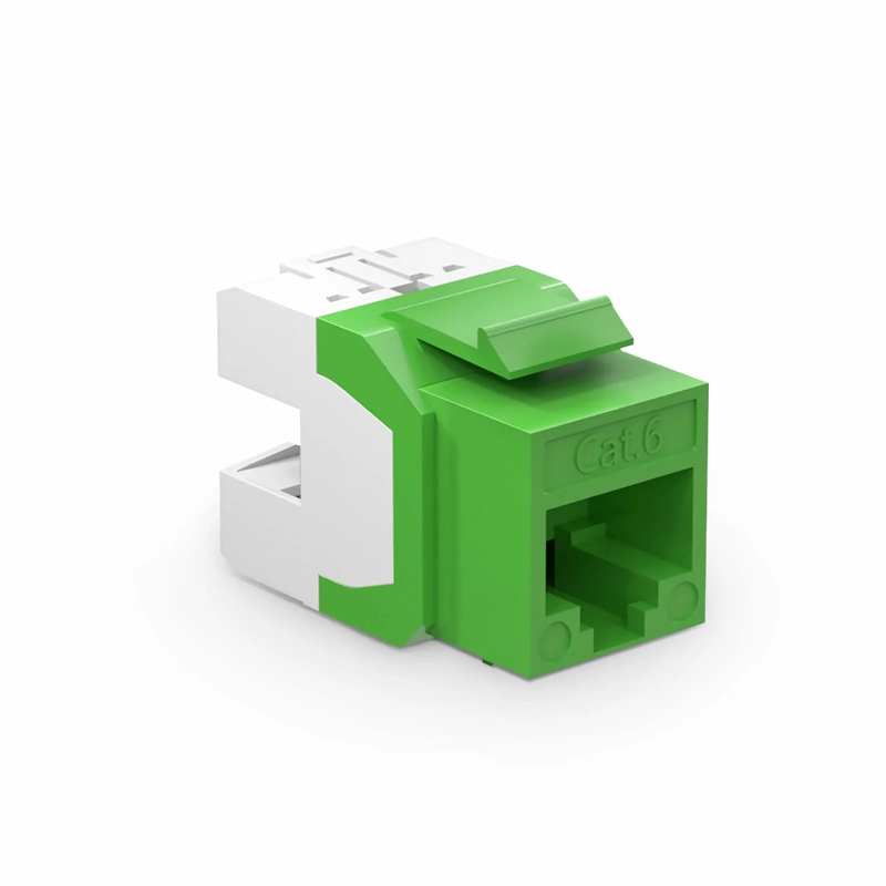 SFPS Cat6 RJ45 (8P8C) Unshielded Punch Down Keystone Jack Module, Green (10 pcs/Pack)