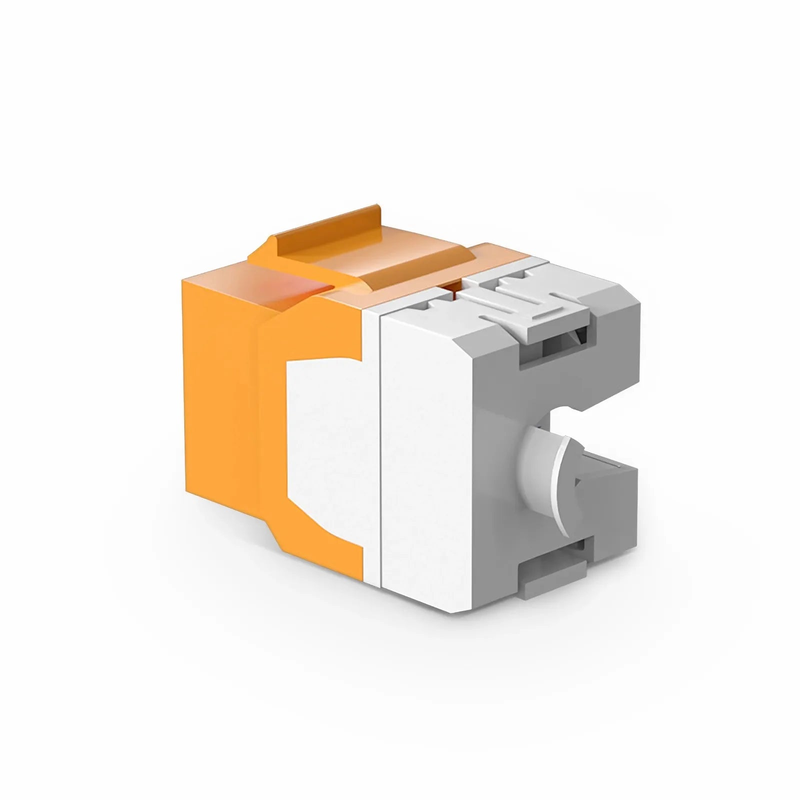 SFPS Cat6 RJ45 (8P8C) Unshielded Punch Down Keystone Jack Module, Orange (10 pcs/Pack)