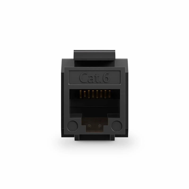 SFPS Cat6 RJ45 (8P8C) Unshielded Punch Down Keystone Jack Module, Black (10 pcs/Pack)