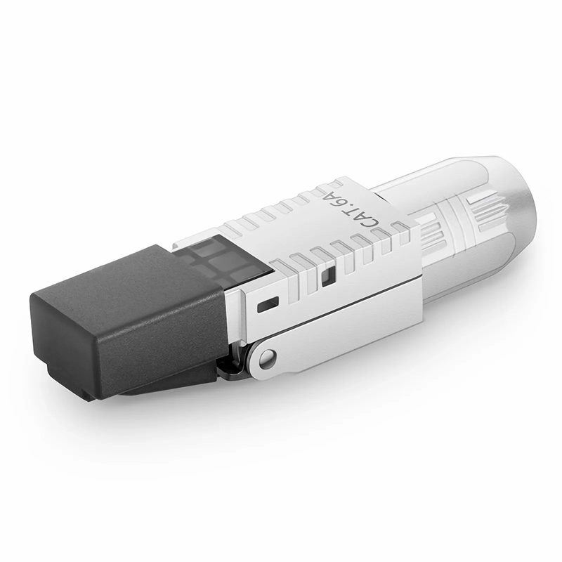 SFPS Cat5e/Cat6/Cat6a RJ45 Tool-Free Modular Plugs, Shielded Network Connectors for 23~26AWG Twisted Pair Solid or Stranded Cable (10/Pack)