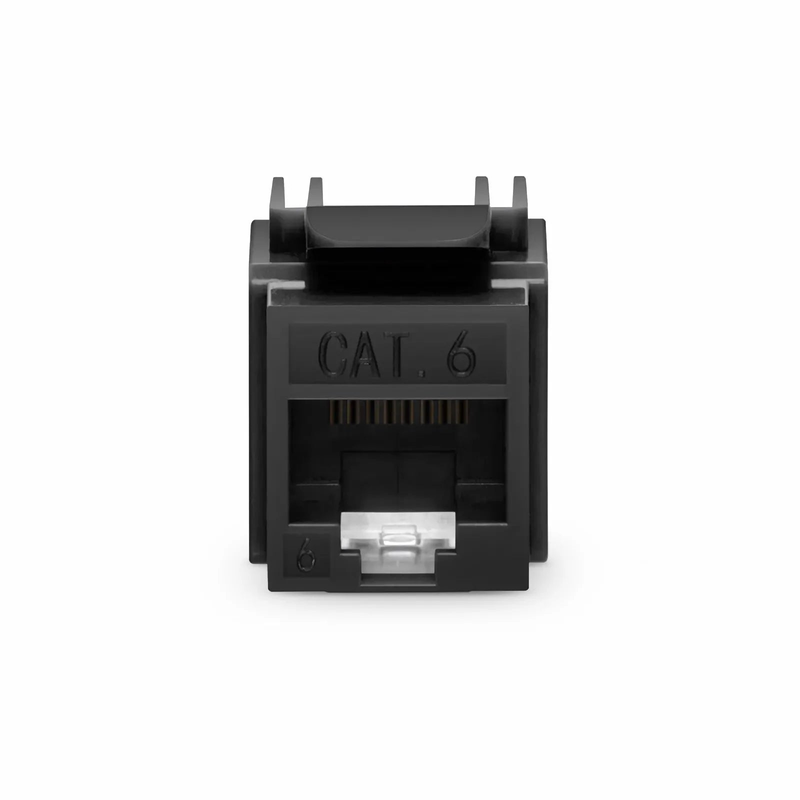 SFPS Cat6 RJ45 (8P8C) Unshielded Punch Down Keystone Jack Module, Black, 12Pcs/Pack