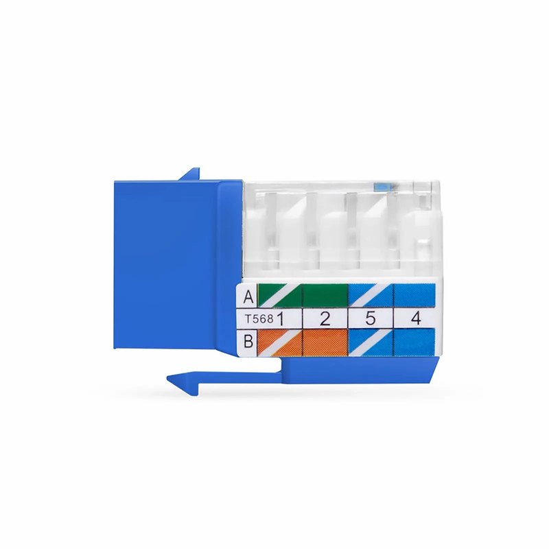 SFPS Cat6 RJ45 (8P8C) Unshielded Punch Down Keystone Jack Module, Blue, 12Pcs/Pack