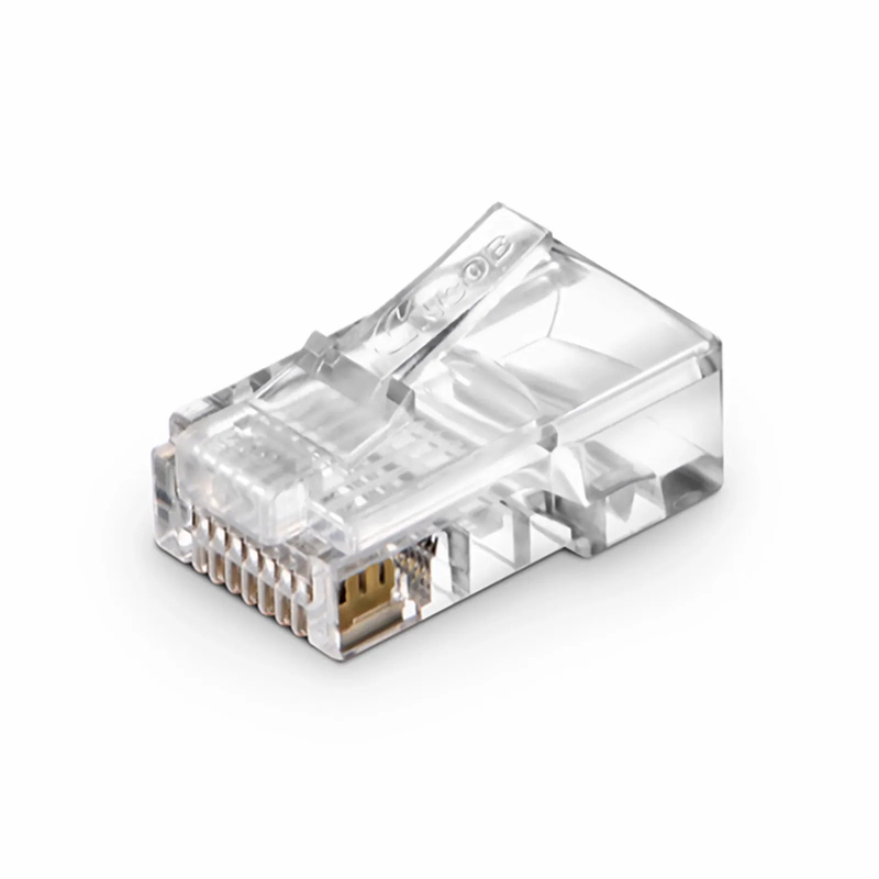 SFPS Cat5e RJ45 Standard Modular Plugs, Unshielded Network Connectors for 24AWG Twisted Pair Solid or Stranded Cable (50/Pack)