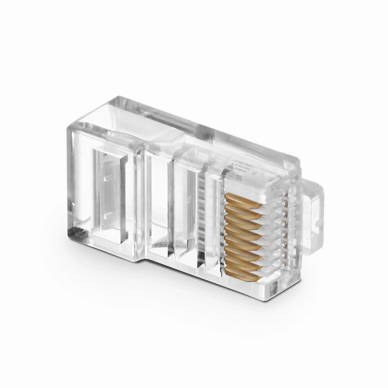 SFPS Cat5e RJ45 Standard Modular Plugs, Unshielded Network Connectors for 24AWG Twisted Pair Solid or Stranded Cable (50/Pack)