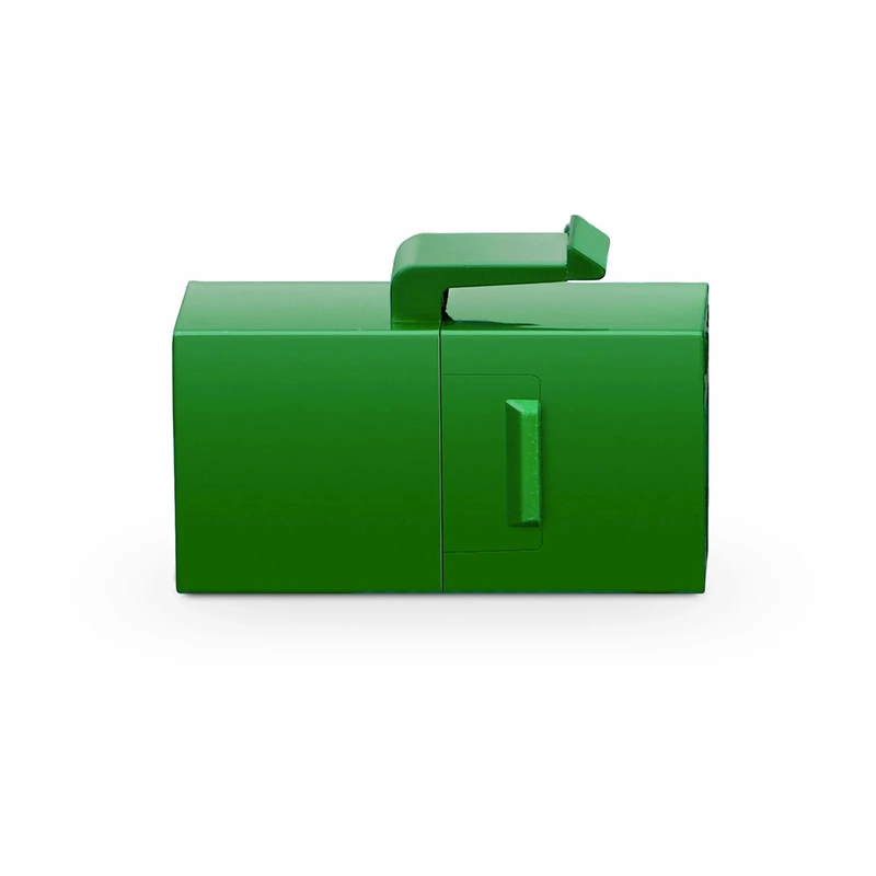 SFPS Cat6a Keystone RJ45 Coupler, Unshielded, Female to Female Insert Inline Coupler - Green