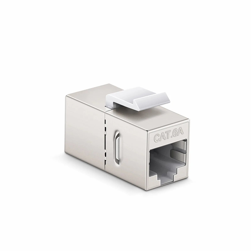 SFPS Cat6a Keystone RJ45 Coupler, Shielded, Female to Female Insert Inline Coupler
