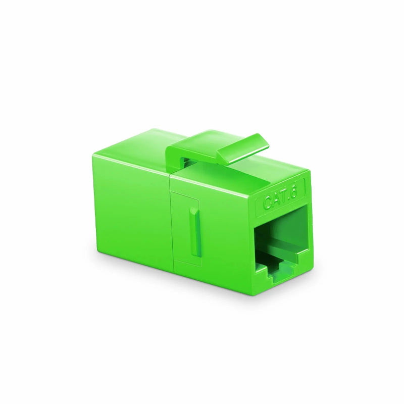 SFPS Cat6 Keystone RJ45 Coupler, Unshielded, Female to Female Insert Inline Coupler - Green (12pcs/pack)