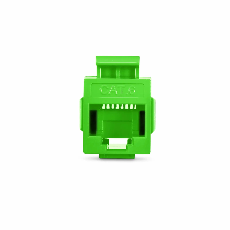 SFPS Cat6 Keystone RJ45 Coupler, Unshielded, Female to Female Insert Inline Coupler - Green (12pcs/pack)