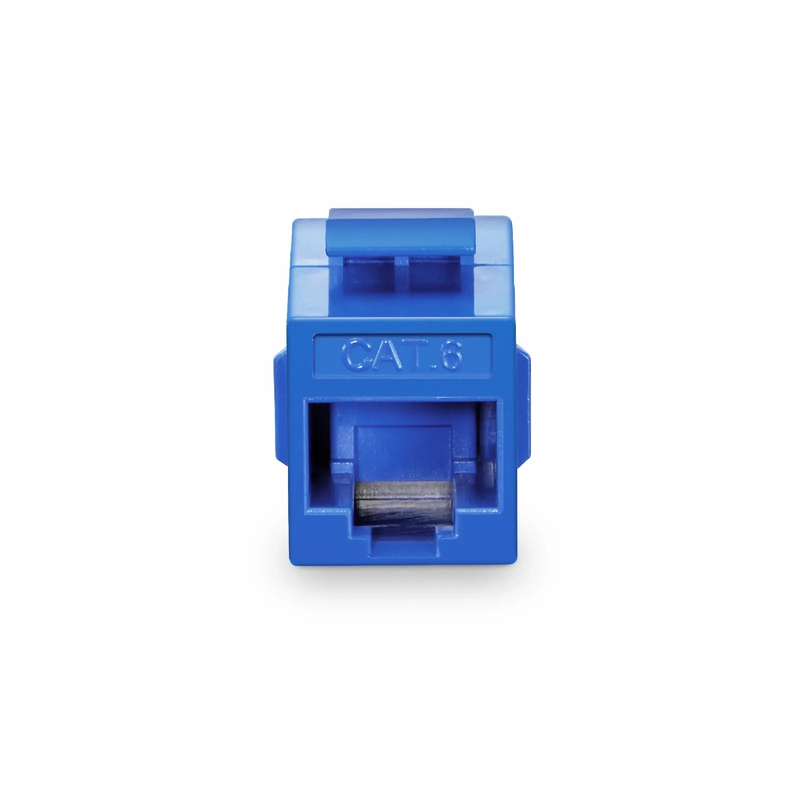 SFPS Cat6 Keystone RJ45 Coupler, Unshielded, Female to Female Insert Inline Coupler - Blue (12pcs/Pack)
