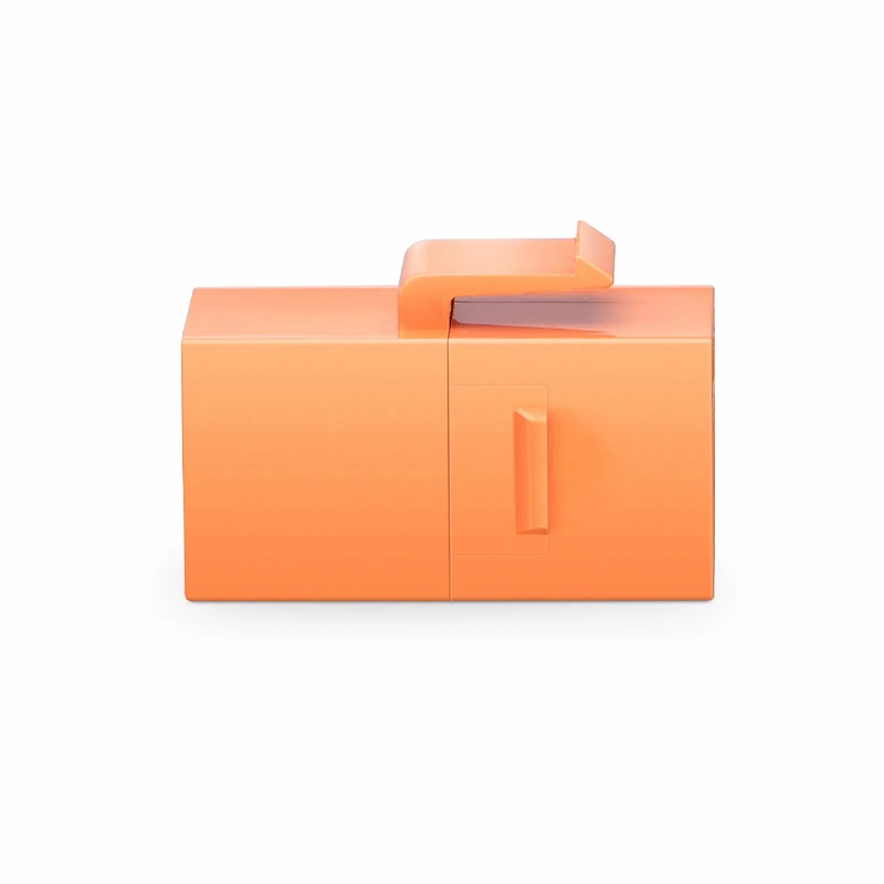 SFPS Cat6 Keystone RJ45 Coupler, Unshielded, Female to Female Insert Inline Coupler - Orange (12pcs/pack)