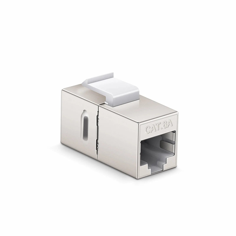 SFPS Cat6a Keystone RJ45 Coupler, Shielded, Female to Female Insert Inline Coupler (12pcs/Pack)