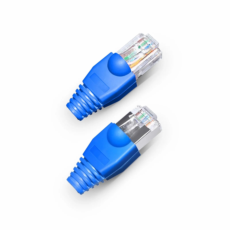 SFPS Cat5e/Cat6 RJ45 Strain Relief Boots, 5.5mm OD for Cat5e UTP 24AWG, Cat5e & Cat6 F/UTP 26AWG Ethernet Network Cable, Blue, 50PCS/Pack
