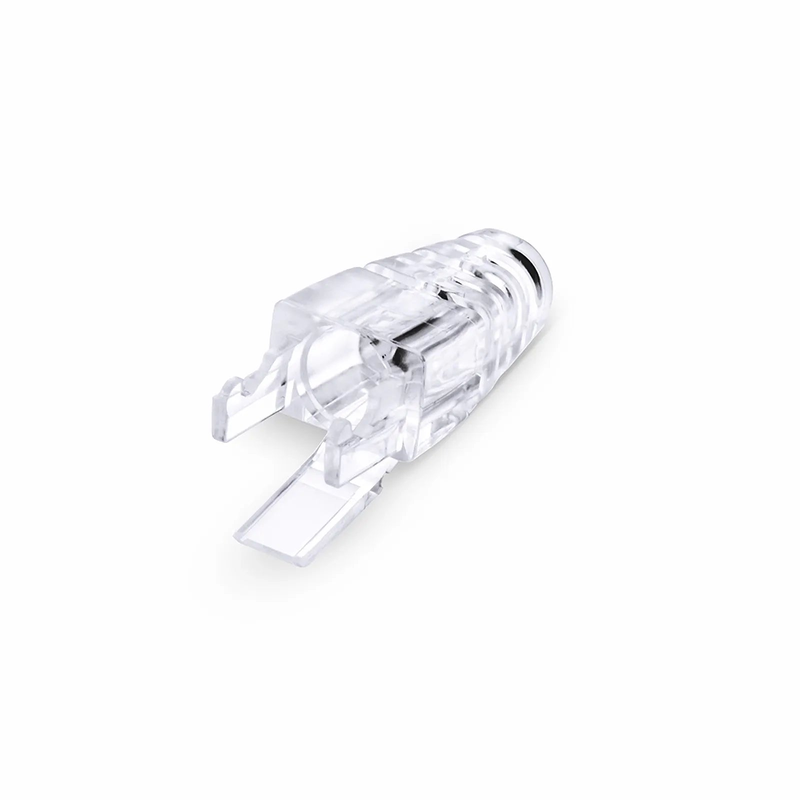 SFPS Cat6 RJ45 Strain Relief Boots, 6.0-6.5mm OD for Cat6 UTP 23~24AWG, F/UTP 26AWG Ethernet Network Cable, Transparent, 50PCS/Pack