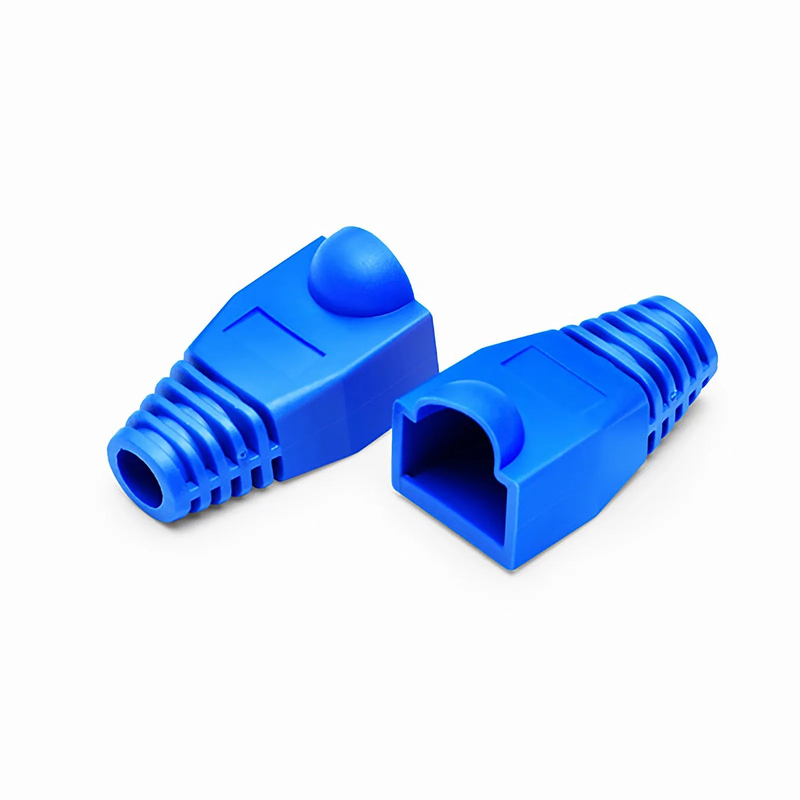 SFPS Cat5e/Cat6 RJ45 Strain Relief Boots, 5.5mm OD for Cat5e UTP 24AWG, Cat5e & Cat6 F/UTP 26AWG Ethernet Network Cable, Blue, 50PCS/Pack