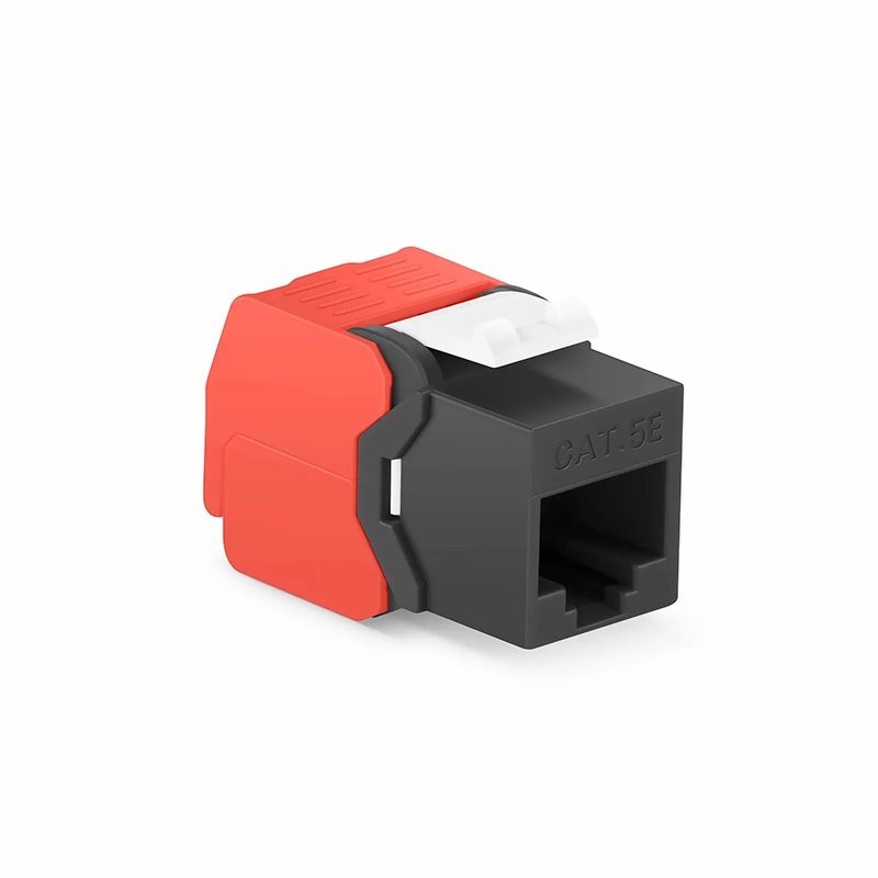 SFPS Cat5e RJ45 (8P8C) Unshielded Toolless Keystone Jack Module, Black (10 pcs/Pack)