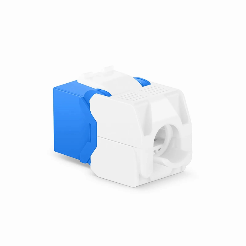 SFPS Cat6 RJ45 (8P8C) Unshielded Toolless Keystone Jack Module, Blue (10 pcs/Pack)