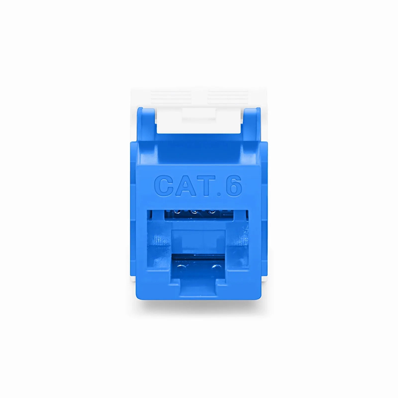 SFPS Cat6 RJ45 (8P8C) Unshielded Toolless Keystone Jack Module, Blue (10 pcs/Pack)
