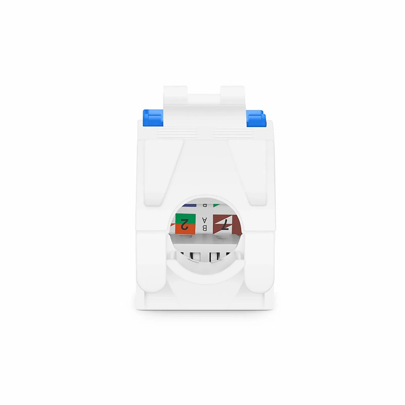 SFPS Cat6 RJ45 (8P8C) Unshielded Toolless Keystone Jack Module, Blue (10 pcs/Pack)