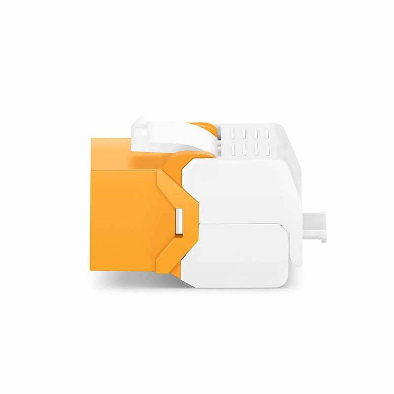 SFPS Cat6 RJ45 (8P8C) Unshielded Toolless Keystone Jack Module, Orange (10 pcs/Pack)
