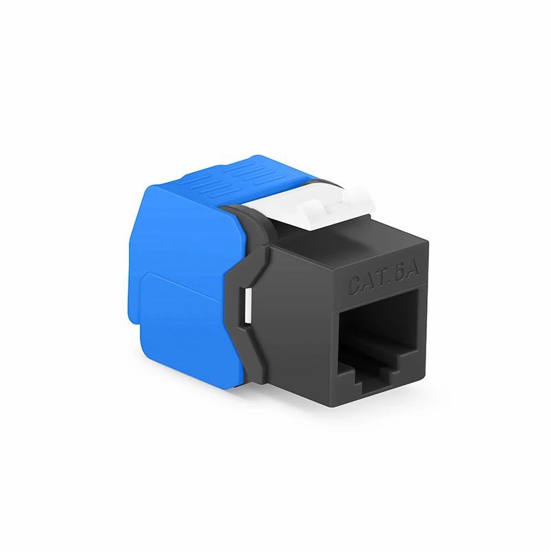 SFPS Cat6a RJ45 (8P8C) Unshielded Toolless Keystone Jack Module, Black (10 pcs/Pack)