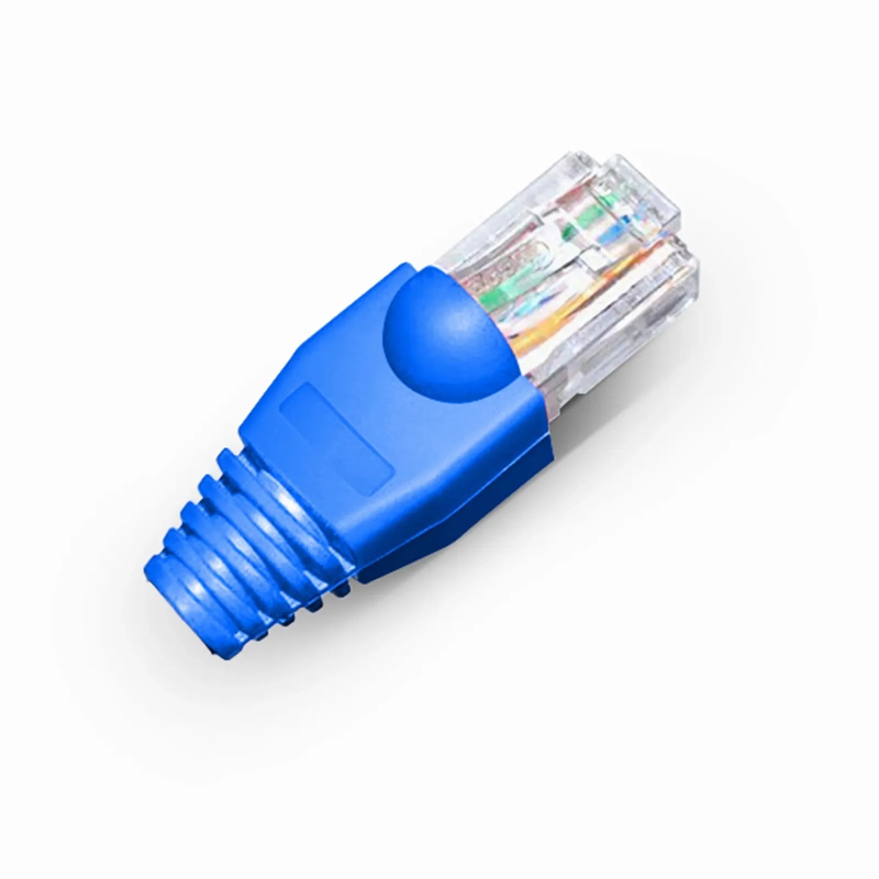 SFPS Cat6 RJ45 Strain Relief Boots, 6.0mm OD for Cat6 UTP 23~24AWG Ethernet Cables, Blue, 50PCS/Pack