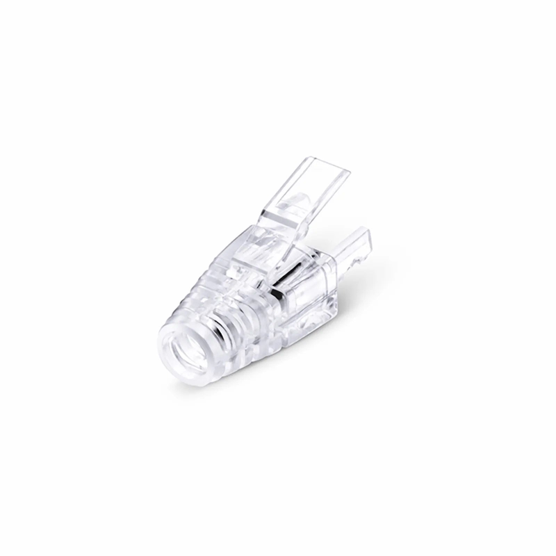 SFPS Cat6 RJ45 Strain Relief Boots, 6.0-6.5mm OD for Cat6 UTP 23~24AWG, F/UTP 26AWG Ethernet Network Cable, Transparent, 50PCS/Pack