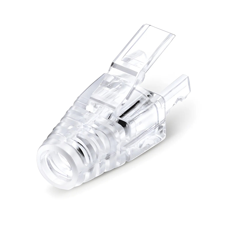 SFPS Cat5e RJ45 Strain Relief Boots, 5.8mm OD for Cat5e UTP 24AWG, F/UTP 26AWG Ethernet Network Cable, Transparent, 50PCS/Pack