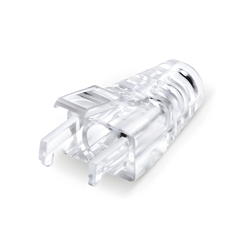 SFPS Cat5e RJ45 Strain Relief Boots, 5.8mm OD for Cat5e UTP 24AWG, F/UTP 26AWG Ethernet Network Cable, Transparent, 50PCS/Pack