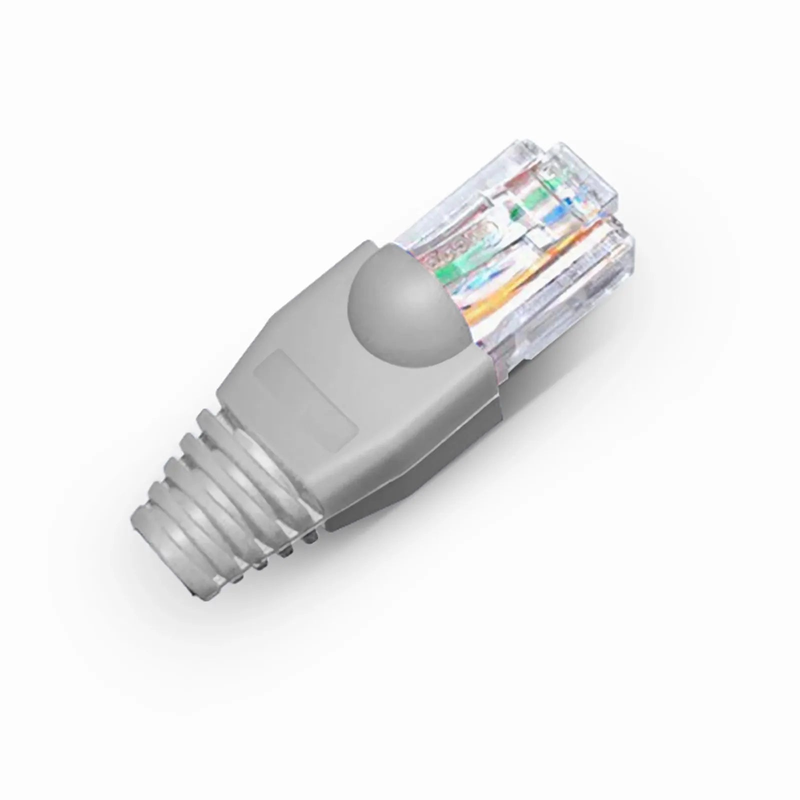SFPS Cat6 RJ45 Strain Relief Boots, 6.0mm OD for Cat6 UTP 23~24AWG Ethernet Cables, Gray, 50PCS/Pack