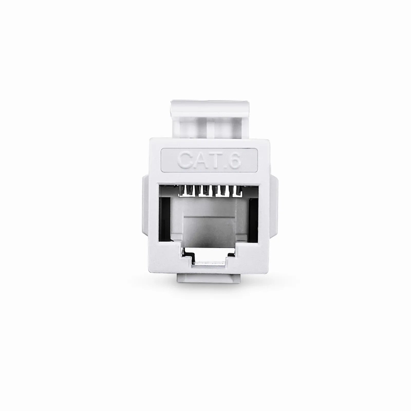 SFPS Cat6 Keystone RJ45 Coupler, Unshielded, Female to Female Insert Inline Coupler - White (12pcs/Pack)