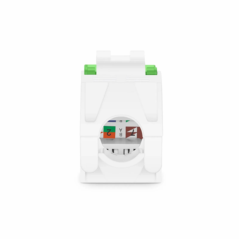 SFPS Cat6 RJ45 (8P8C) Unshielded Toolless Keystone Jack Module, Green (10 pcs/Pack)