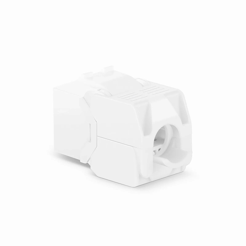 SFPS Cat6 RJ45 (8P8C) Unshielded Toolless Keystone Jack Module, White (10 pcs/Pack)