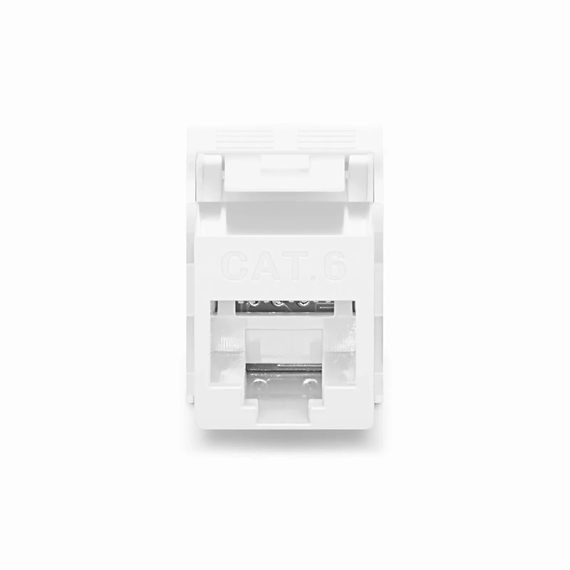 SFPS Cat6 RJ45 (8P8C) Unshielded Toolless Keystone Jack Module, White (10 pcs/Pack)
