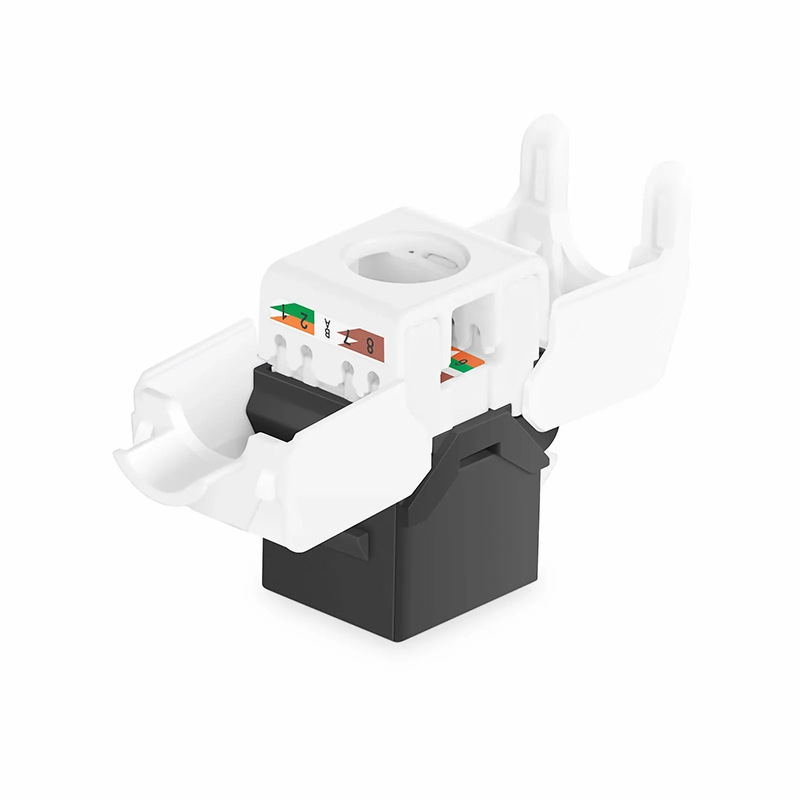 SFPS Cat6 RJ45 (8P8C) Unshielded Toolless Keystone Jack Module, Black (10 pcs/Pack)