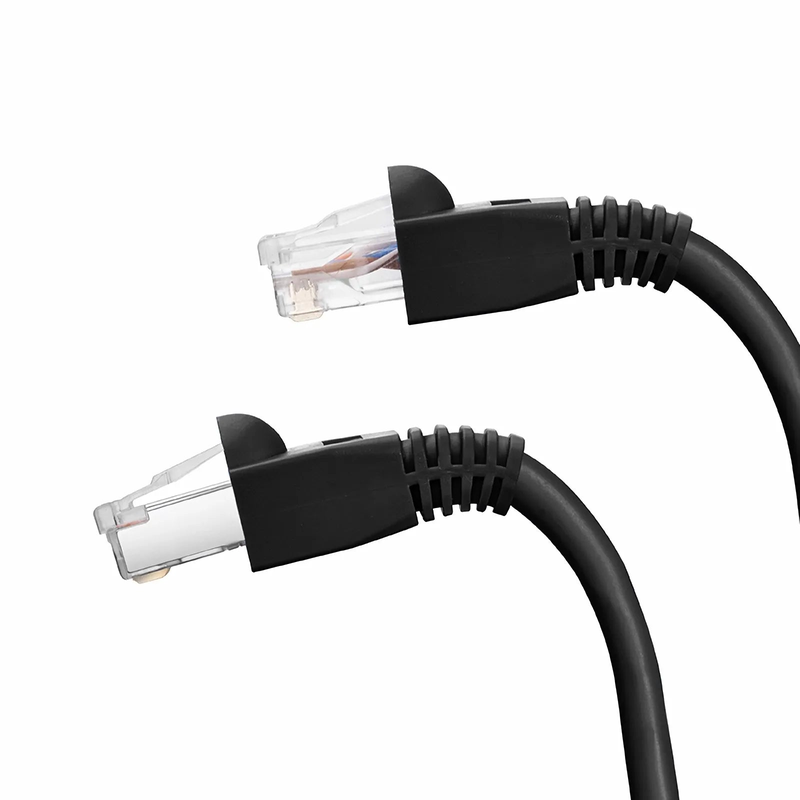 SFPS Cat5e/Cat6 RJ45 Strain Relief Boots, 5.5mm OD for Cat5e UTP 24AWG, Cat5e & Cat6 F/UTP 26AWG Ethernet Network Cable, Black, 50PCS/Pack