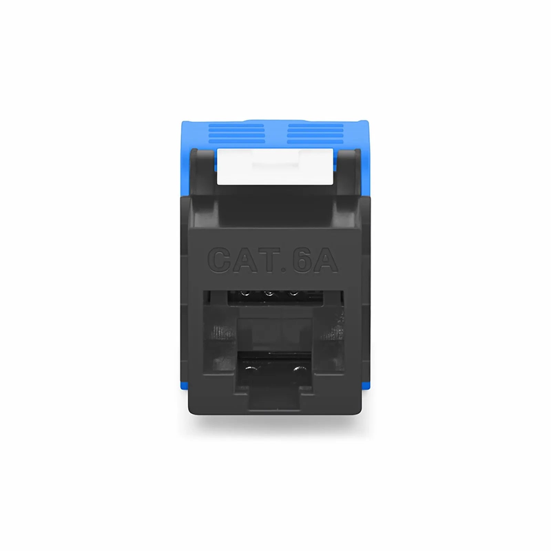 SFPS Cat6a RJ45 (8P8C) Unshielded Toolless Keystone Jack Module, Black (10 pcs/Pack)