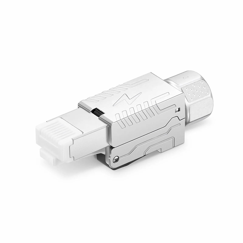 SFPS Cat7 RJ45 Tool-Free Modular Plugs, Shielded Network Connectors for 22~24AWG Twisted Pair Solid or Stranded Cable (10/Pack)