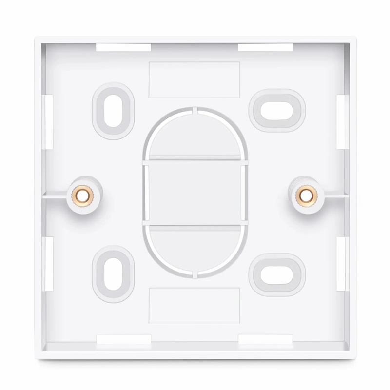 SFPS British-Style Single Gang Back Box, White, 3.39''x3.39''